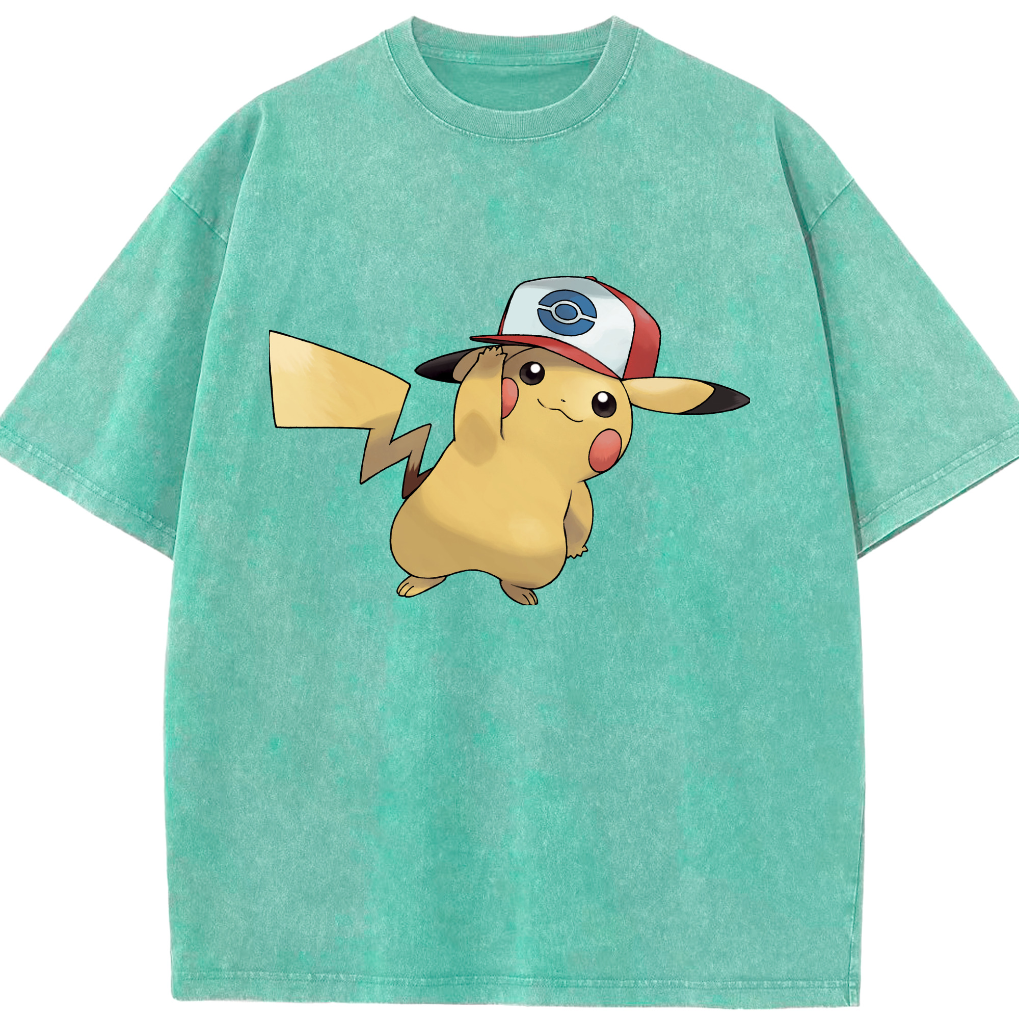 （画像用） ポケットモンスター Pokémon 綿100% ヴィンテージ風 半袖Tシャツ（フロントプリント）